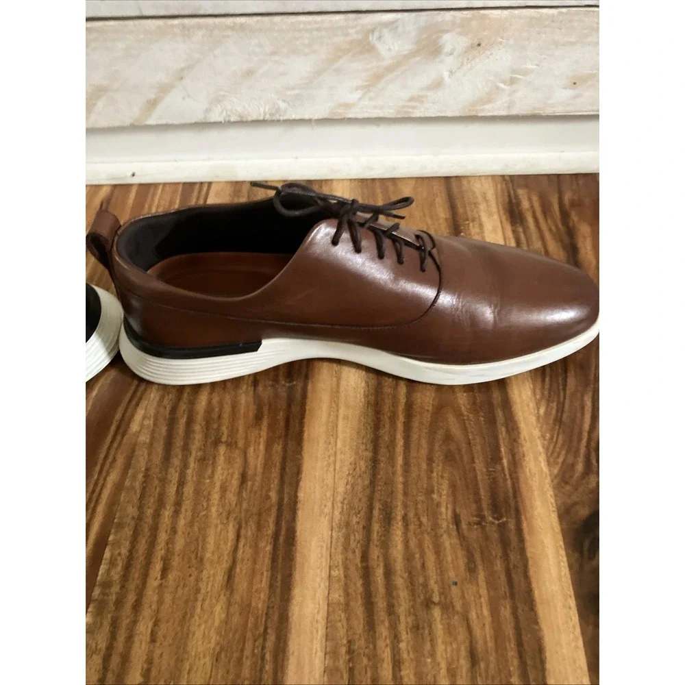 WOLF and SHEPHERD Brown Crossover Derby Lace Tie Shoes Sz 12.5 Preowned